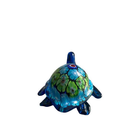 Art Glass Milliefiore glass‎ turtle Blue colorful - Picture 2 of 3